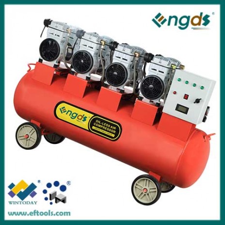 6HP 180L 4 Cylinder high quality piston oil free mute air compressor 184061