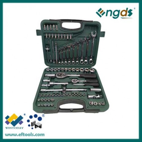 81pcs Cheap Price Carbon Steel Material Box Spanner Set