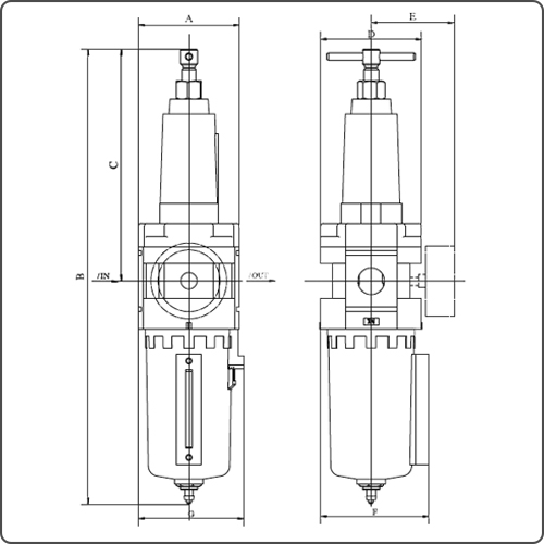 pneumatic air filter regulator