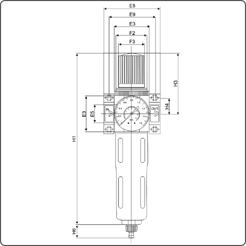 pressure regulator with filter