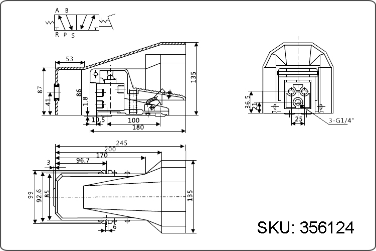 air brake foot valve