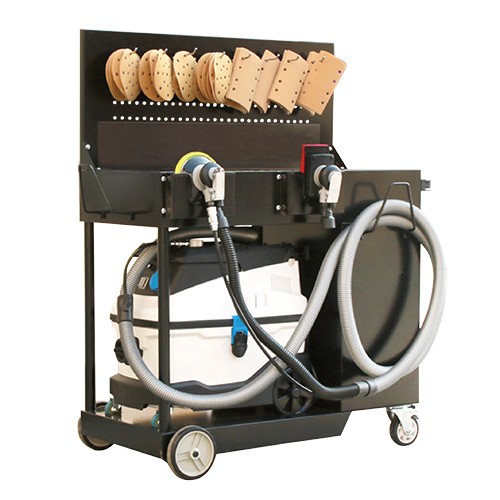 Car repair dry sanding dust extraction system