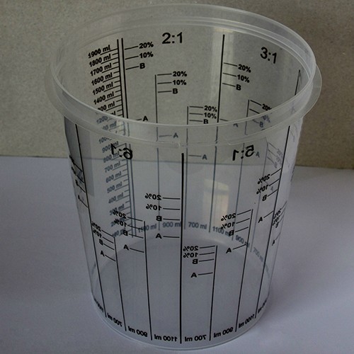 Easily use customizable paint mixing cups