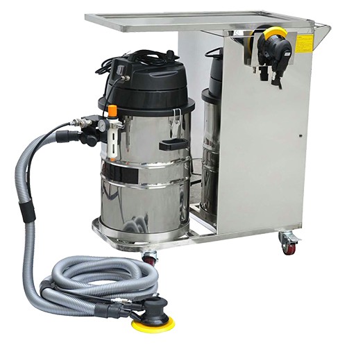 Dust free sanding with dust extraction