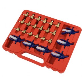 24pcs adaptor fuel injector flow test tool kit