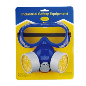 Double-Tank Chemical Mask With Goggle