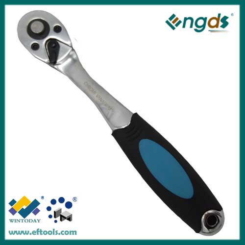 72T high quality ratchet spanner carved handle 