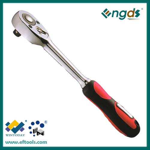 24T high quality ratchet wrench with straight plastic handle 318007