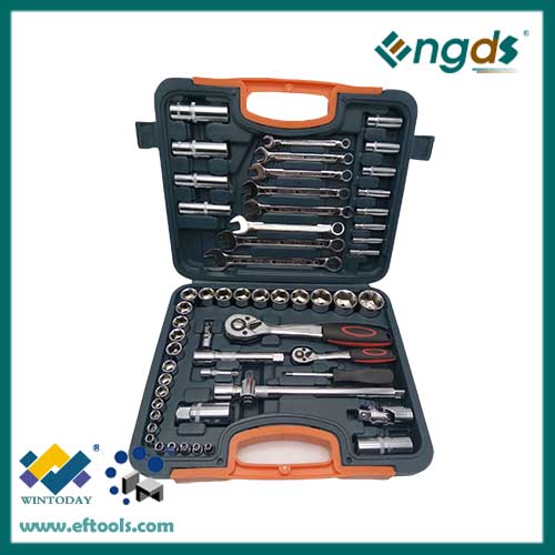 58pcs chrome vanadium spanner set 