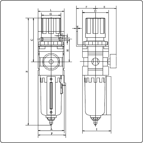 air regulator filter with gauge