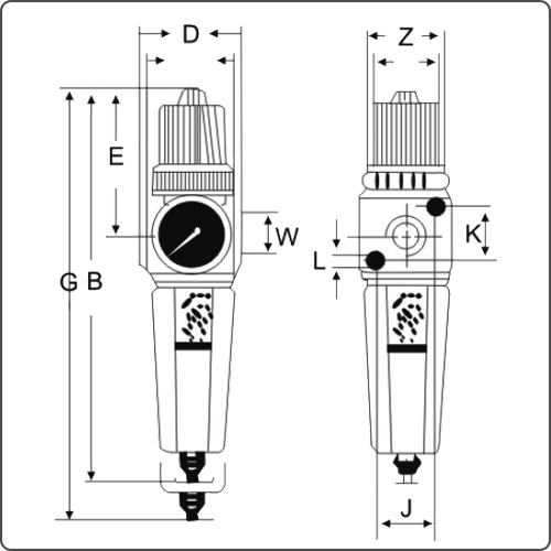 filter with regulator