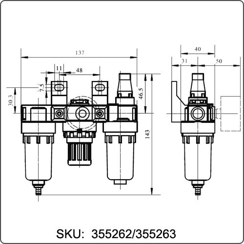 pneumatic control system components