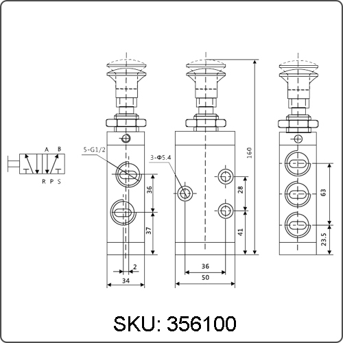 manual valve symbol