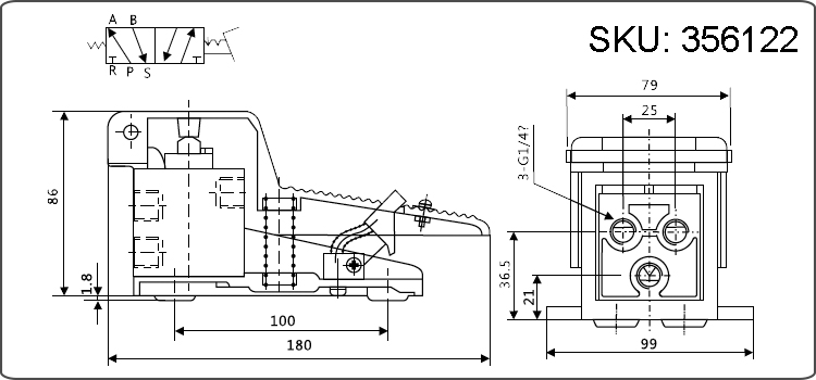 air brake foot valve