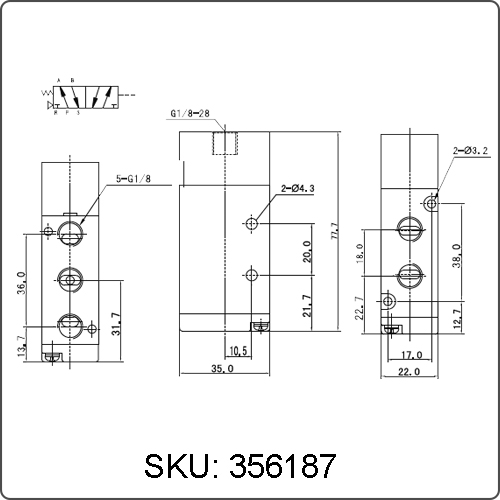 pneumatic directional control valve