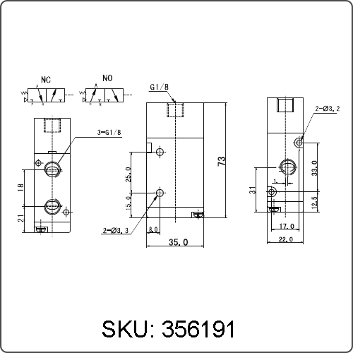 pneumatic directional control valve