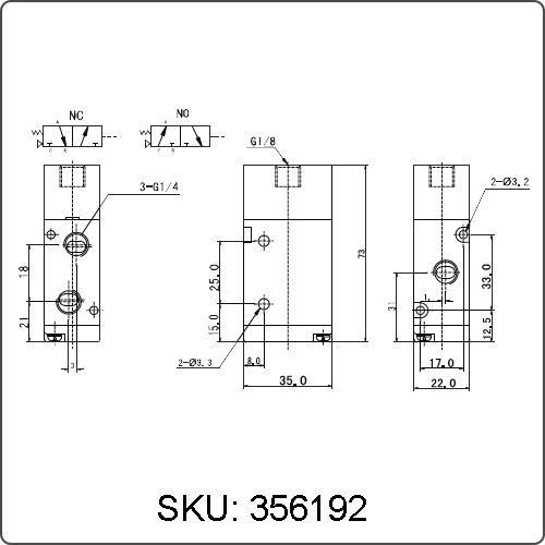 pneumatic directional control valve